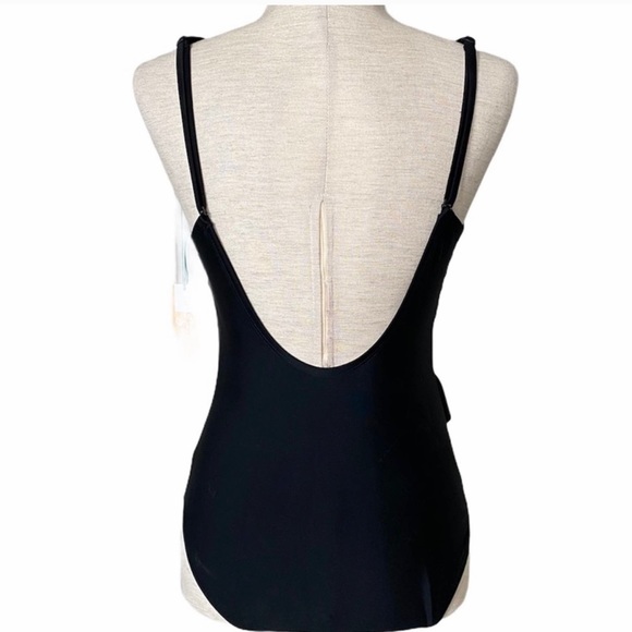 Women’s Black Ruffle One Piece Swimsuit - Picture 4 of 5
